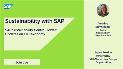 Sap Sustainability Control Tower Updates On Eu Taxonomy Youtube