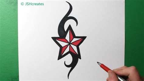 How To Draw A Simple Nautical Star Design Jshcreates Youtube