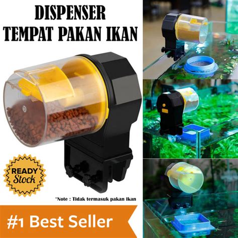 Dispenser Makanan Ikan Aquarium Automatic Food Timer 200ml Wadah Tempat