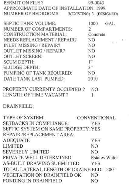 Septic System Inspection Irealty Virtual Brokers