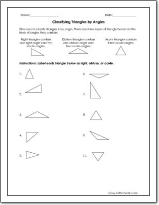 Classifying Triangles By Angles Worksheet Worksheets Library