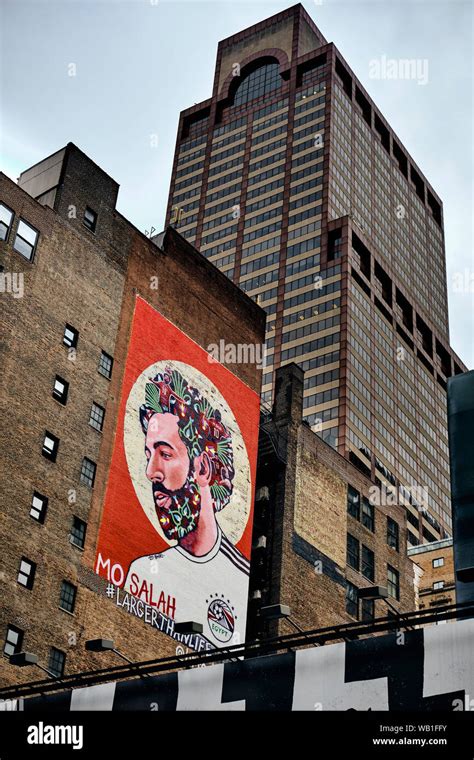 Mo Salah Mural at Times Square, New York Stock Photo - Alamy