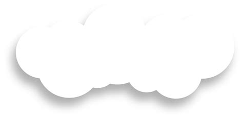 White Cloud With Shadow Design Element Png