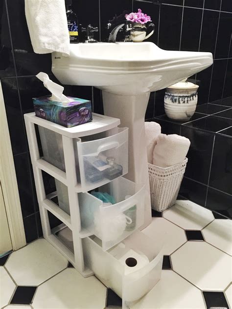 Brilliant Ways To Add Storage To Your Pedestal Sink Tips Forrent