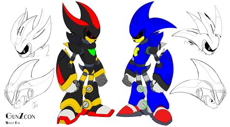 Metal Shadow And Metal Sonic Redesigns By Gunzcon On Deviantart