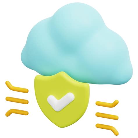 Premium PSD Cloud 3d Render Icon Illustration