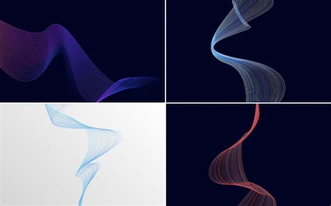 Premium Vector Set Of 4 Vector Line Backgrounds To Add A Professional