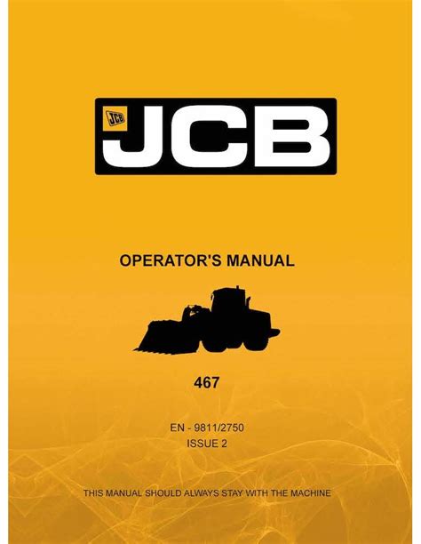 Manual Do Operador Em Pdf Da Carregadeira Jcb Tier