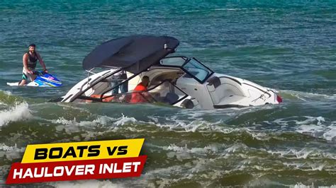 SMALL BOAT DESTROYED BY HUGE YACHT AT HAULOVER Boats Vs Haulover