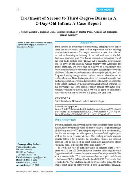 Treatment of Second To Third-Degree Burns in A PDF | PDF | Wound Healing | Mesenchymal Stem Cell