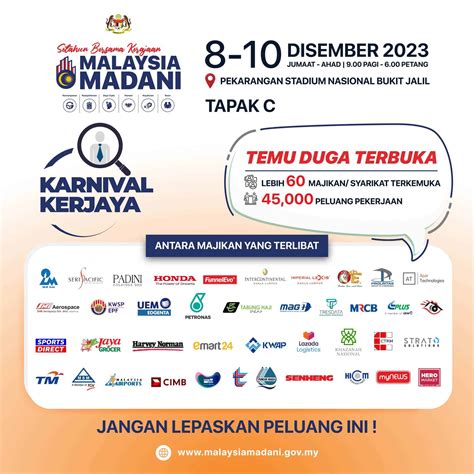 Program Setahun Bersama Kerajaan MADANI Jadual Acara