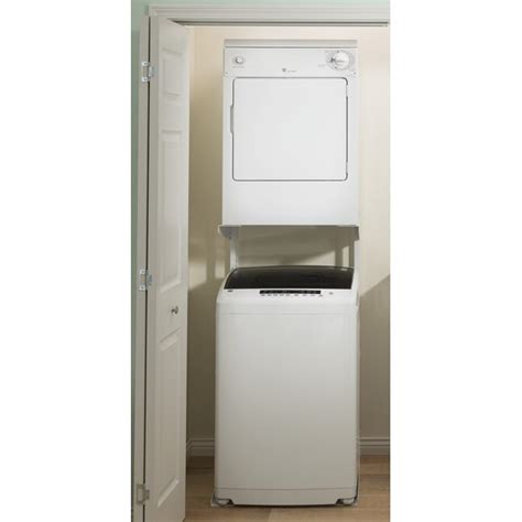 GE 3.6-cu ft Stackable Portable Electric Dryer (White On White) in the ...