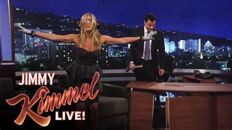 Jennifer Aniston Destroys Jimmy Kimmel's New Set