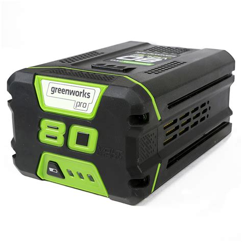 Batterie 80 V 2 0 Ah Greenworks Lithium Ion vert noir 2901302 Réno