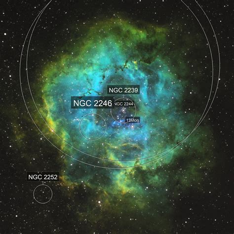 Rosette Nebula In Hubble Palette Johannes Schiehsl Astrobin