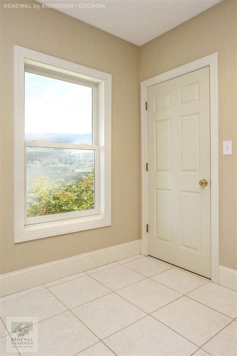 Pretty Bathroom With New Double Hung Window Renewal By Andersen Ga