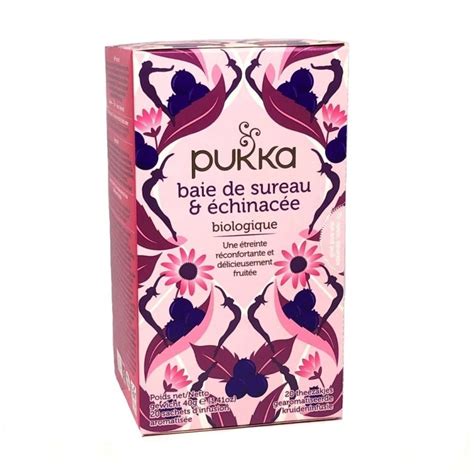 Pukka Baie de Sureau Echinacée Bio 20 Sachets