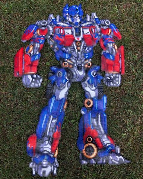 Perbeadsart On Instagram Transformers Optimus Prime Perler Artkal