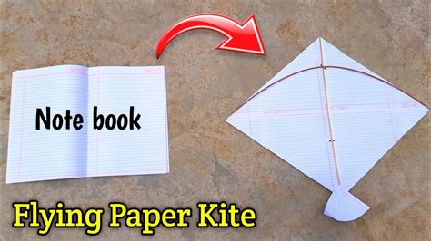 How To Make Kite How To Make Note Book Paper Kite Patang Kese