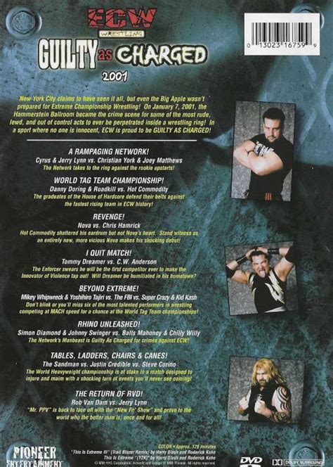 Ecw Wrestling Guilty As Charged 2001 Neverdiemedia