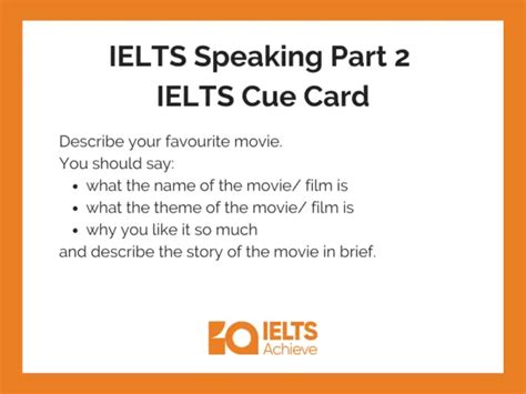 Describe Your Favourite Movie Ielts Speaking Part Ielts Cue Answer