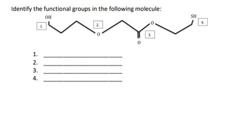 Solved Identify the functional groups in the following | Chegg.com 