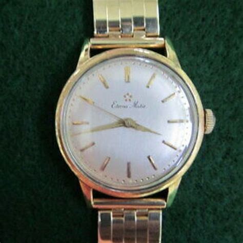 Vintage Eterna Matic 14k Solid Gold Swiss Made Mens Wristwatch With