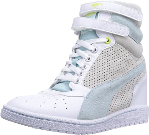 Amazon Puma Women S Sky Wedge Fashion Sneaker White Clearwater