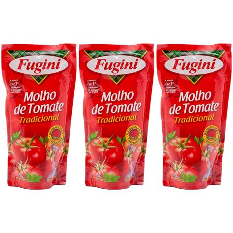 Kit 3 Molho Tomate Tradicional Sem Gluten Vegano Fugini 300g Shopee