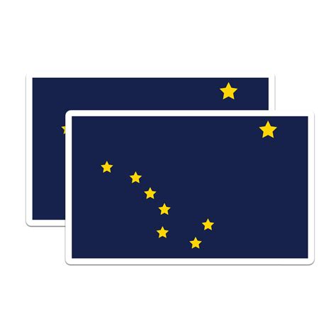 (2 Pack) Alaska State Flag Stickers - AK State Flag Sticker - Choose