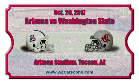 Arizona Wildcats Vs Washington State Cougars Football Tickets Az Cats