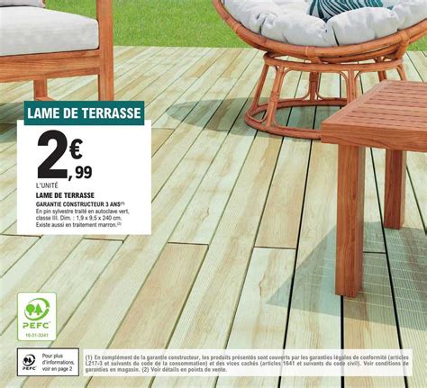 Promo Lame De Terrasse Chez E Leclerc Brico Icatalogue Fr