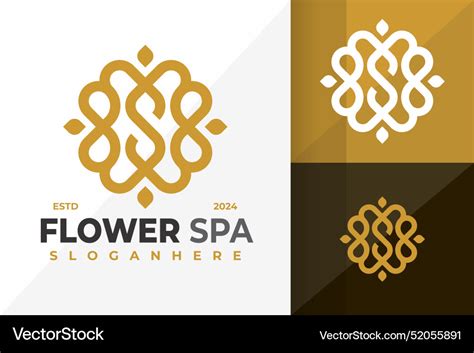 Letter S Flower Spa Logo Design Symbol Icon Vector Image