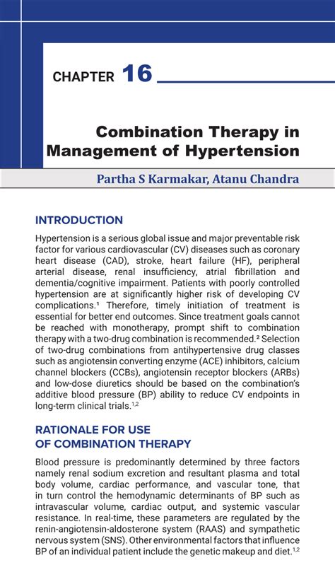 Pdf Combination Therapy In Management Of Hypertension