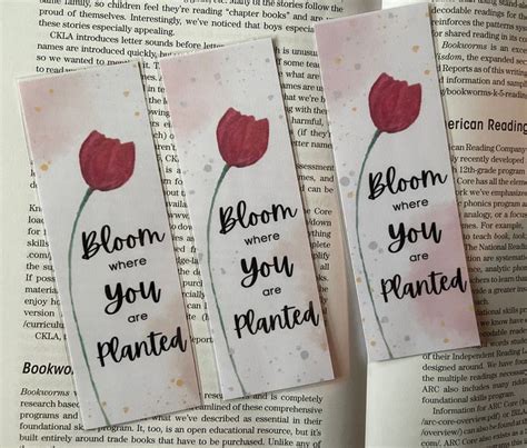 Watercolor Tulip Bookmark Thank You Card Bundle Print At Home Gift