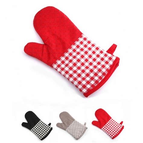 Guantes De Cocina De Algod N De Silicona Gruesa Resistente Al Calor De