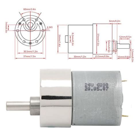 Cikonielf Moteur Dc Basse Vitesse Moteur Engrenages Dc Micro Grande