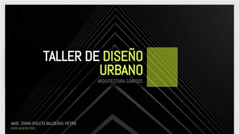 TALLER DE DISEÑO URBANO