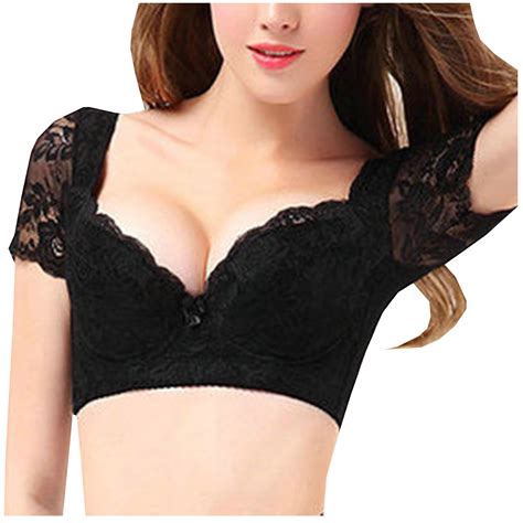 Mallwal Push Up Strapless Bra Women Underwear Lace Half Sleeved Bra Lingerie Sagging Lingerie V