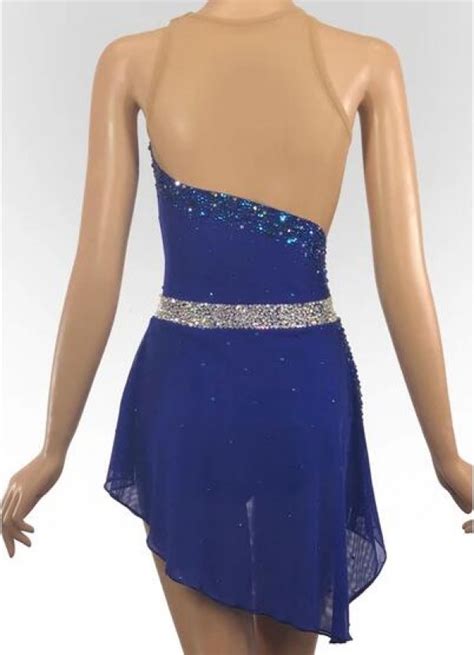 Blue Ice Dancing Dress Figure Skating Dancing Dress Custom Ice Dance