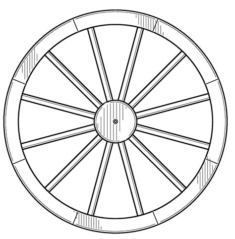 Wagon Wheel Template 4
