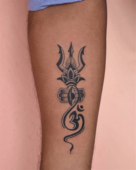 Trishul With Shiva Tattoo Designs For Men