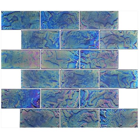 Blue Patina 2 X 4 Subway Tile Gs84896b4 Glass Pool Tile