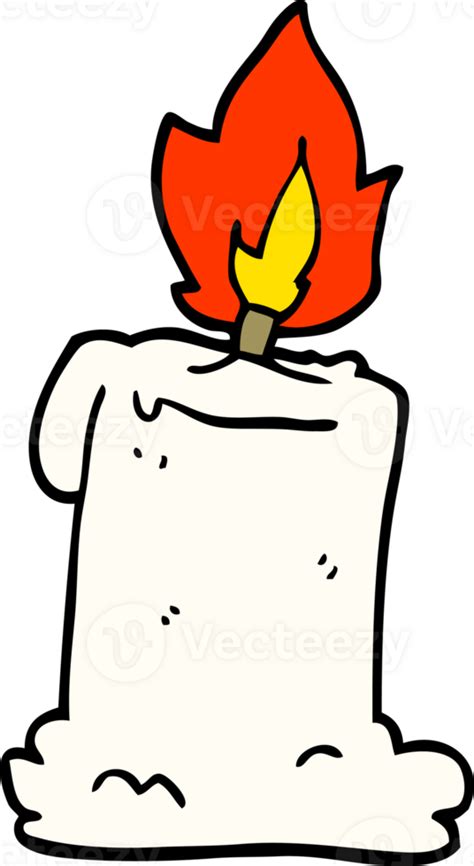 Cartoon Doodle Lit Candle 45099363 Png