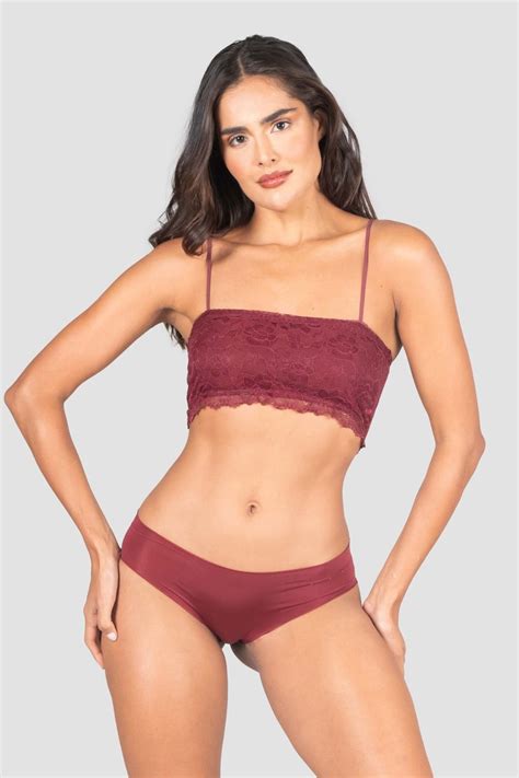 Cropped Lingerie De Renda Vinho Ref P D Kaisan