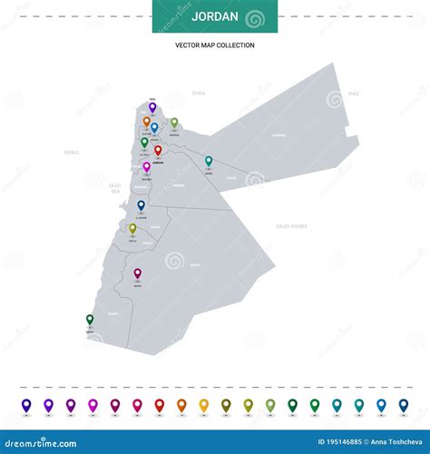 Jordan Location Map On Map Asia D Jordan Flag Map Marker Location Pin