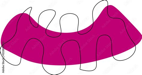 Blob Outline Abstract, doodle drops with outline circle, blob shape ...