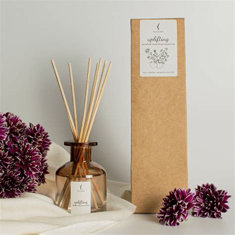 Lime Patchouli Natural Reed Diffuser Uplifting Snug Scent