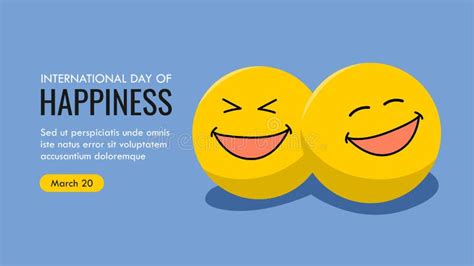 International Happiness Day Banner Design For Greeting Moment Stock Illustration Illustration