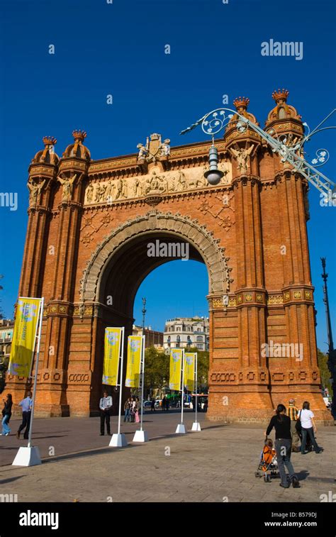 Arc De Triomf Gate In Barcelona Spain Europe Stock Photo Alamy